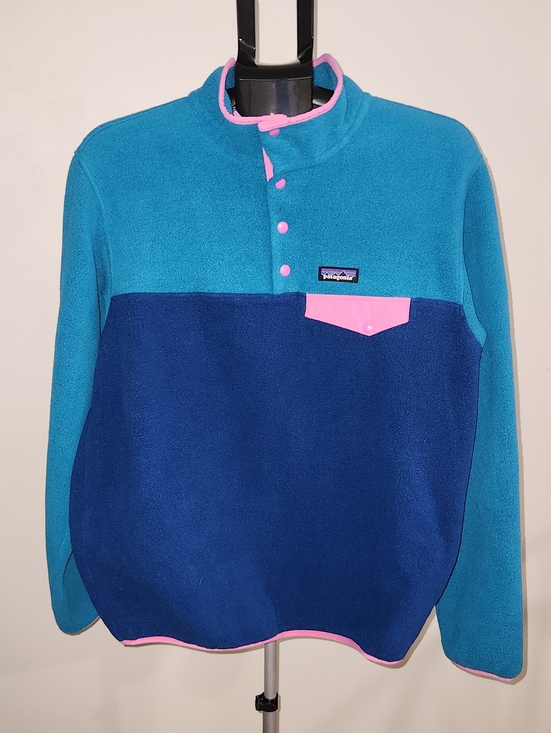 Patagonia Tops - Patagonia Womens Synchilla Fleece - Teal, Navy & Pink. Size Large.